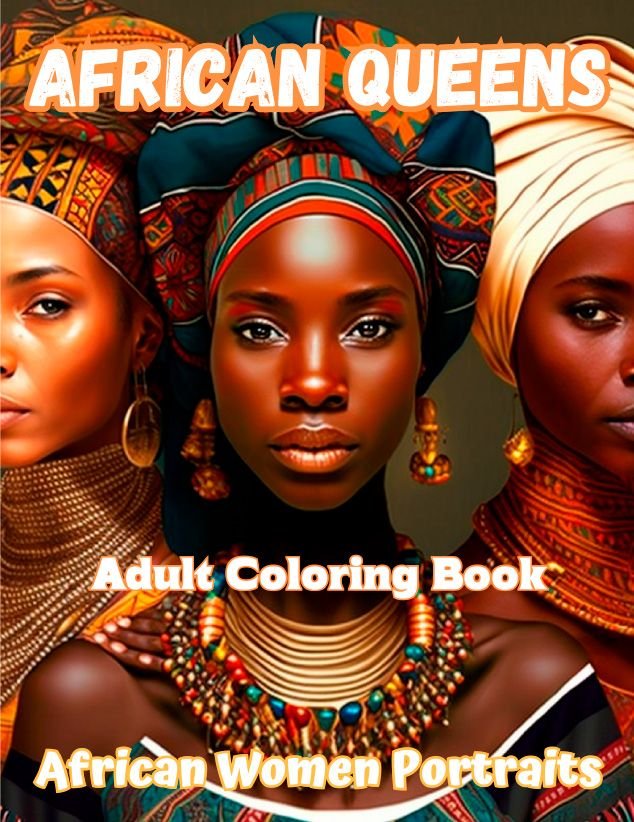 Beautiful African Queens Adult Coloring Book PORTADA1 Diseñador web freelance y Marketing Digital